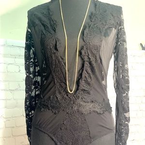 Black bodysuit lingerie